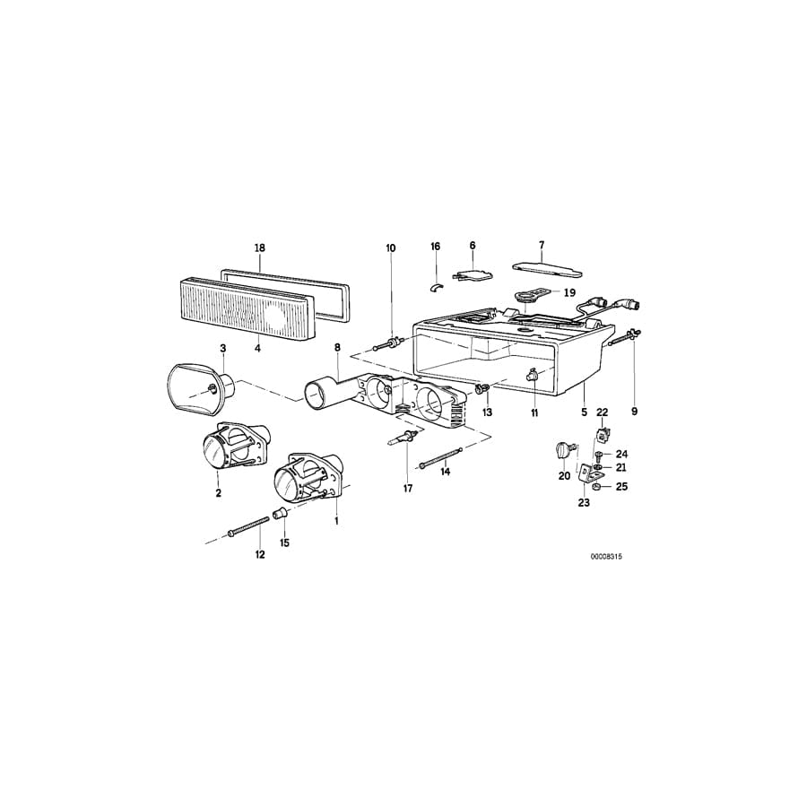 Genuine BMW 63121383172 E31 Supporting Frame Right (Inc. 840i, 850Ci & 850CSi)