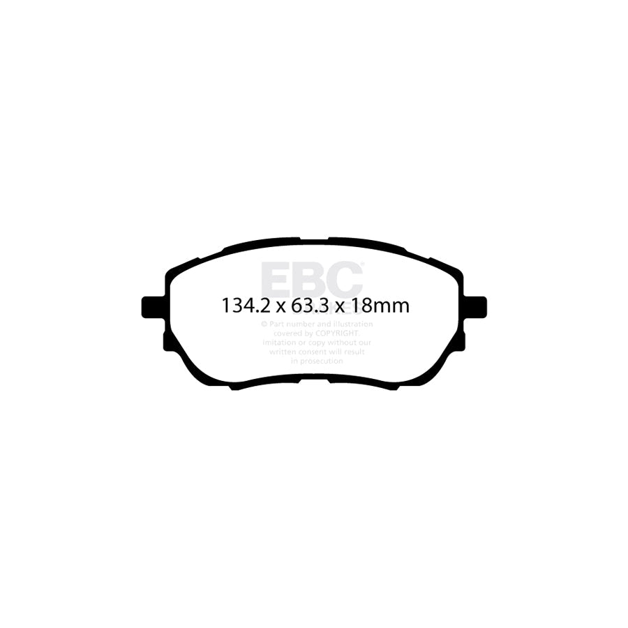 EBC DPX2176 Toyota Ultimax Front Brake Pads - Bosch Caliper (Inc. Auris & Corolla) 2 | ML Performance UK Car Parts