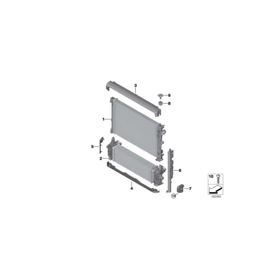 Genuine BMW 17118642754 G06 G01 Module Mount, Right (Inc. X4 M40dX, X5 30dX & X3 30i)