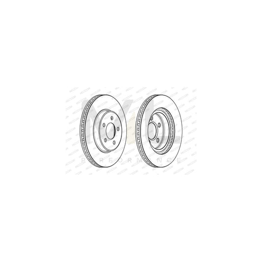 Ferodo Premier DDF2065C Brake Disc for Chrysler 300 Vented, Coated  - Pair