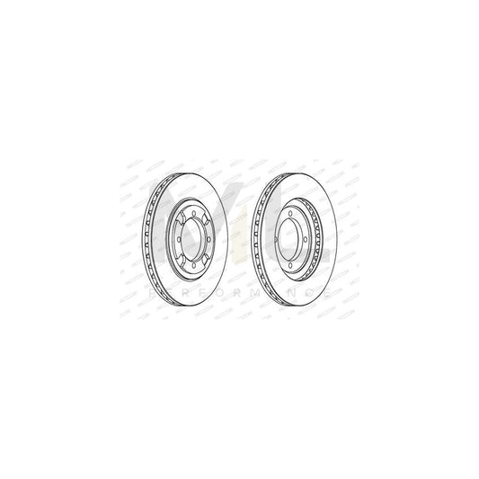 Ferodo Premier DDF472 Brake Disc Vented, Without Bolts/Screws  - Pair