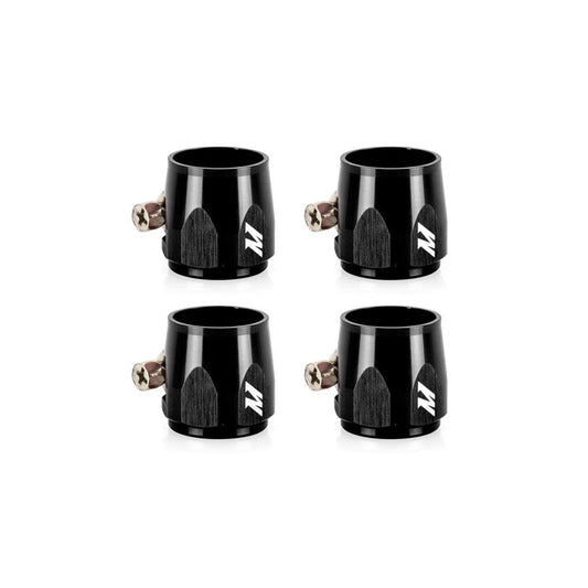 Mishimoto MMHXF-04-4-BK Aluminum -4AN Hex Finishers - Black