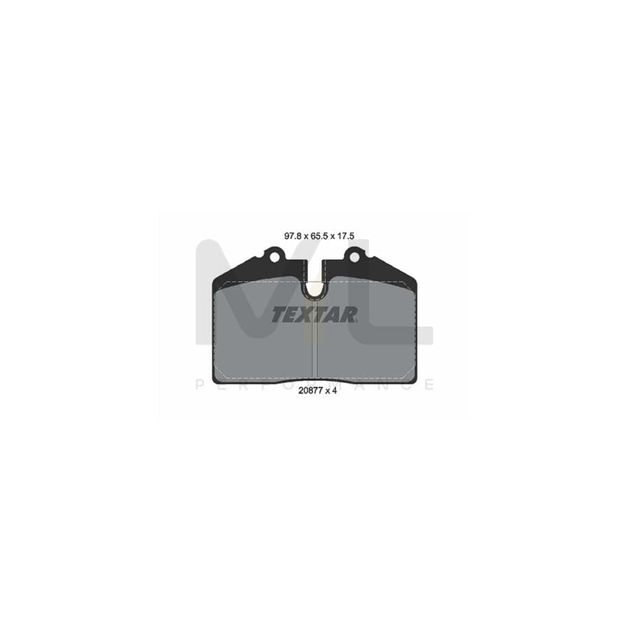 TEXTAR 2087704 Brake pad set prepared for wear indicator