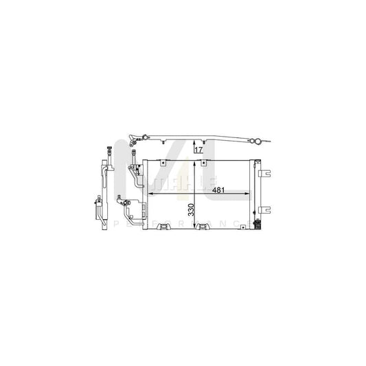 MAHLE ORIGINAL AC 400 000S Air conditioning condenser with dryer, with seal ring | ML Performance Car Parts