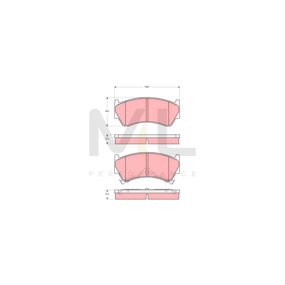 TRW Gdb3391 Brake Pad Set With Acoustic Wear Warning