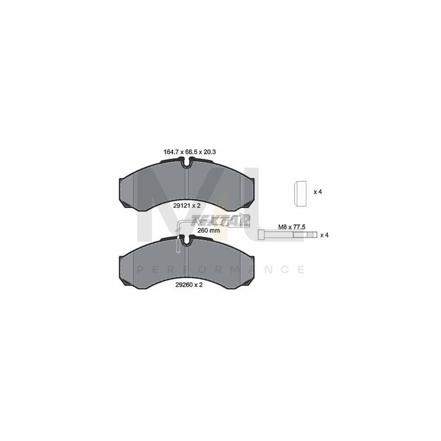 TEXTAR 2912113 Brake pad set with integrated wear warning contact