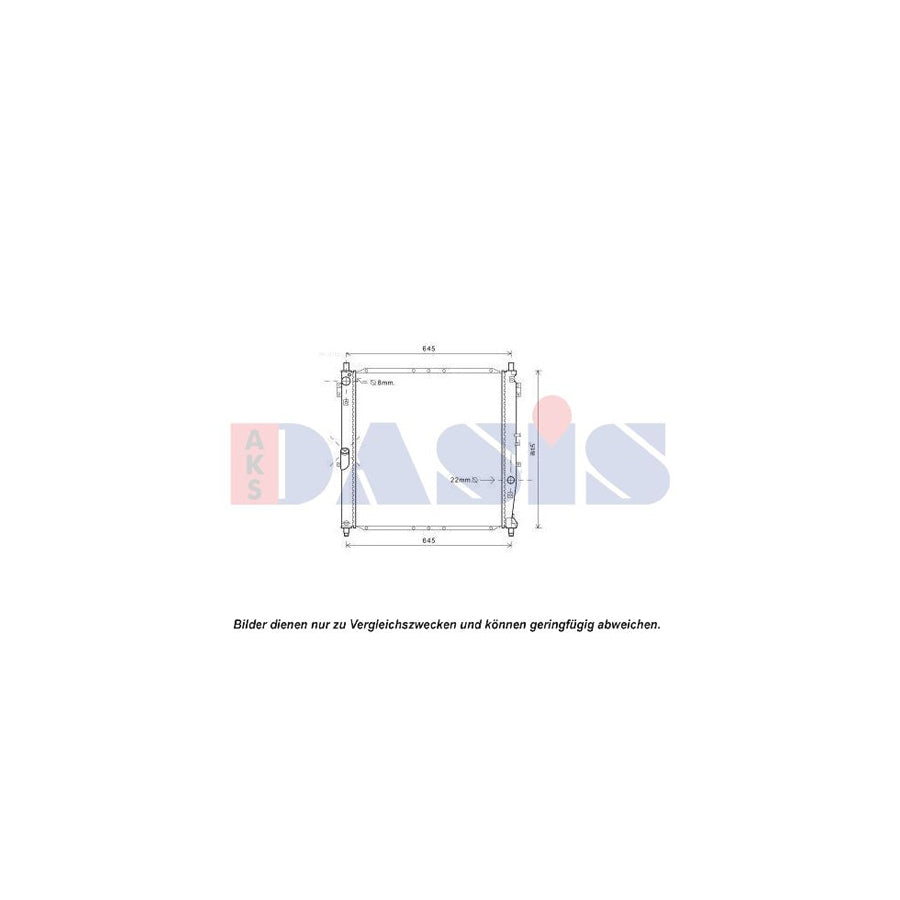 AKS Dasis 510131N Engine Radiator for Ssangyong Rexton / Rexton II (Gab)