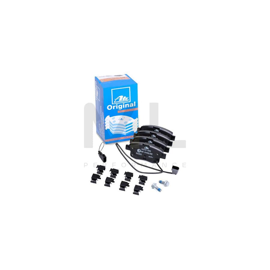 ATE 13.0460-3835.2 Brake pad set for FORD TRANSIT incl. wear warning contact, with brake caliper screws, with accessories