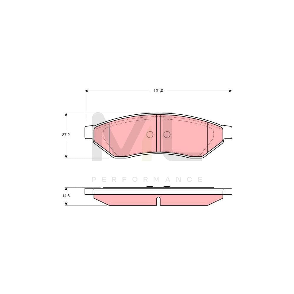 TRW Gdb3346 Brake Pad Set Not Prepared For Wear Indicator
