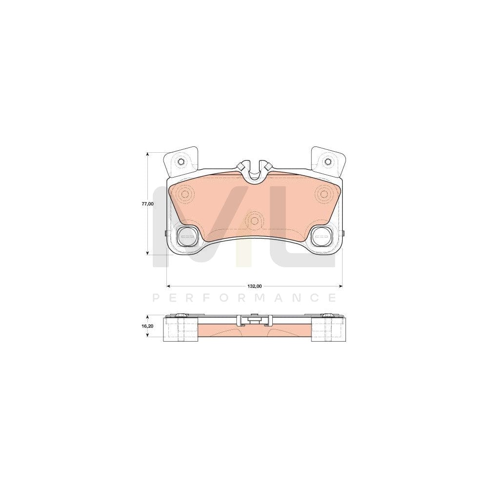 TRW Gdb1775 Brake Pad Set Prepared For Wear Indicator