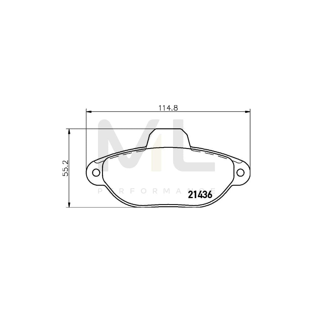 Hella 8DB 355 019-151 Brake Pad Set Incl. Wear Warning Contact | ML Performance Car Parts