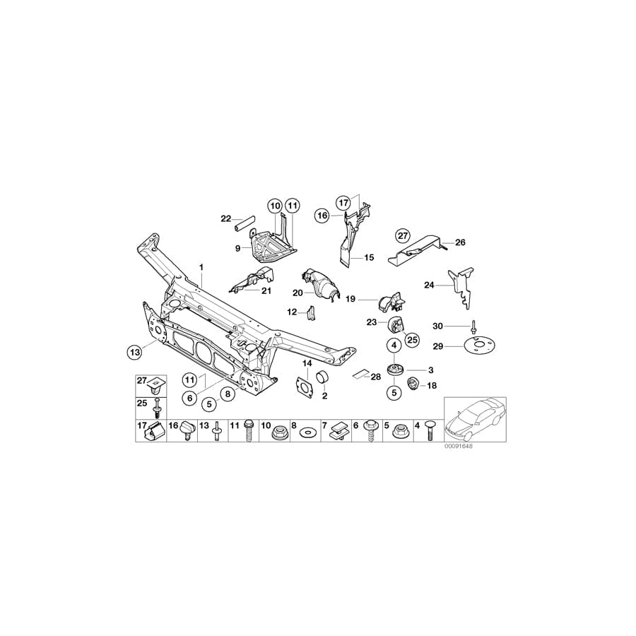 Genuine BMW 51718234798 E46 Right Steering Gear Cover (Inc. 320d, 328i & 320Cd)