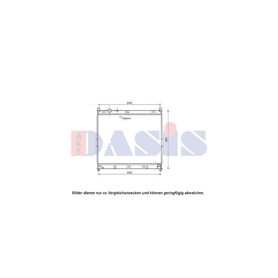 AKS Dasis 510133N Engine Radiator for Ssangyong Rexton / Rexton II (Gab)