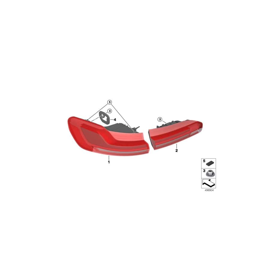 Genuine BMW 63219477865 Set Of Seals, Rear Light, Side Panel (Inc. X4 M, X4 30dX & X4 30iX)