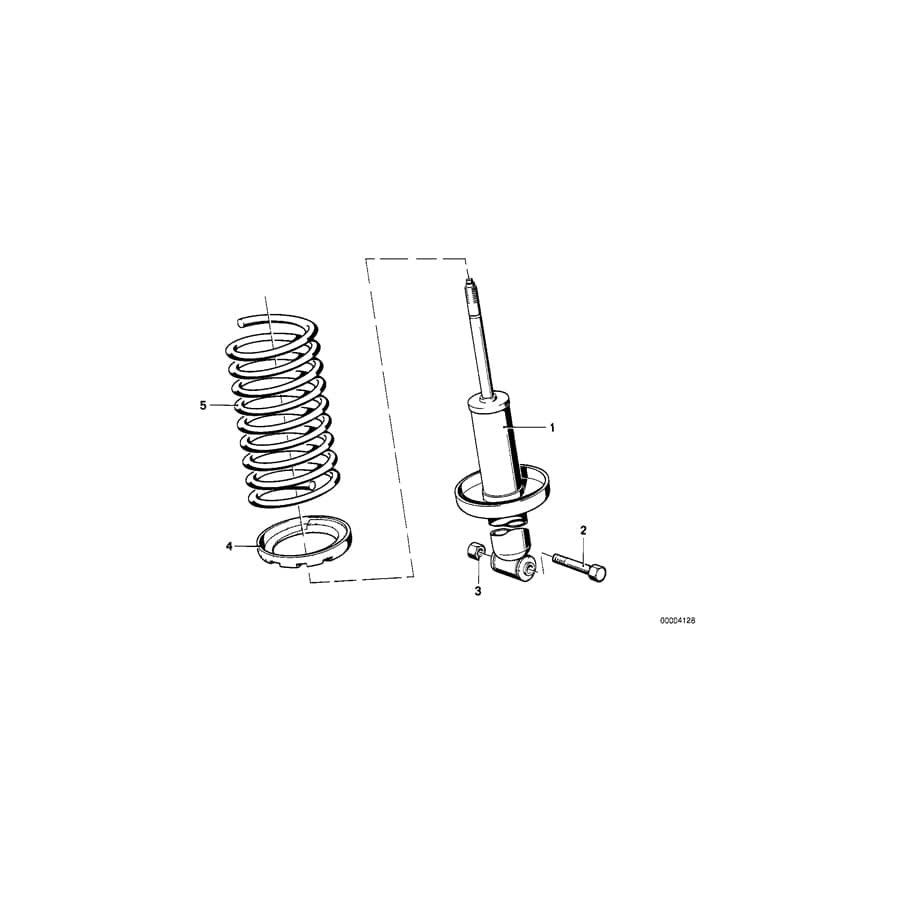 Genuine BMW 33539055855 E21 Coil Spring MOTORSPORT (Inc. 320, 315 & 323i)