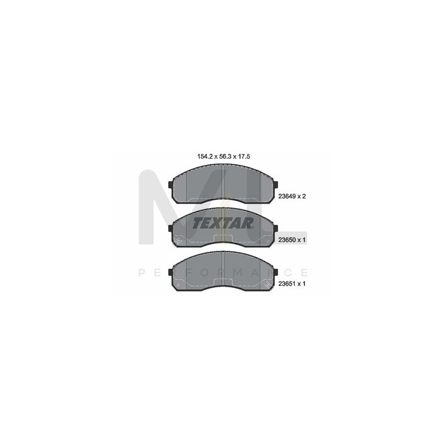 TEXTAR 2364904 Brake pad set with acoustic wear warning