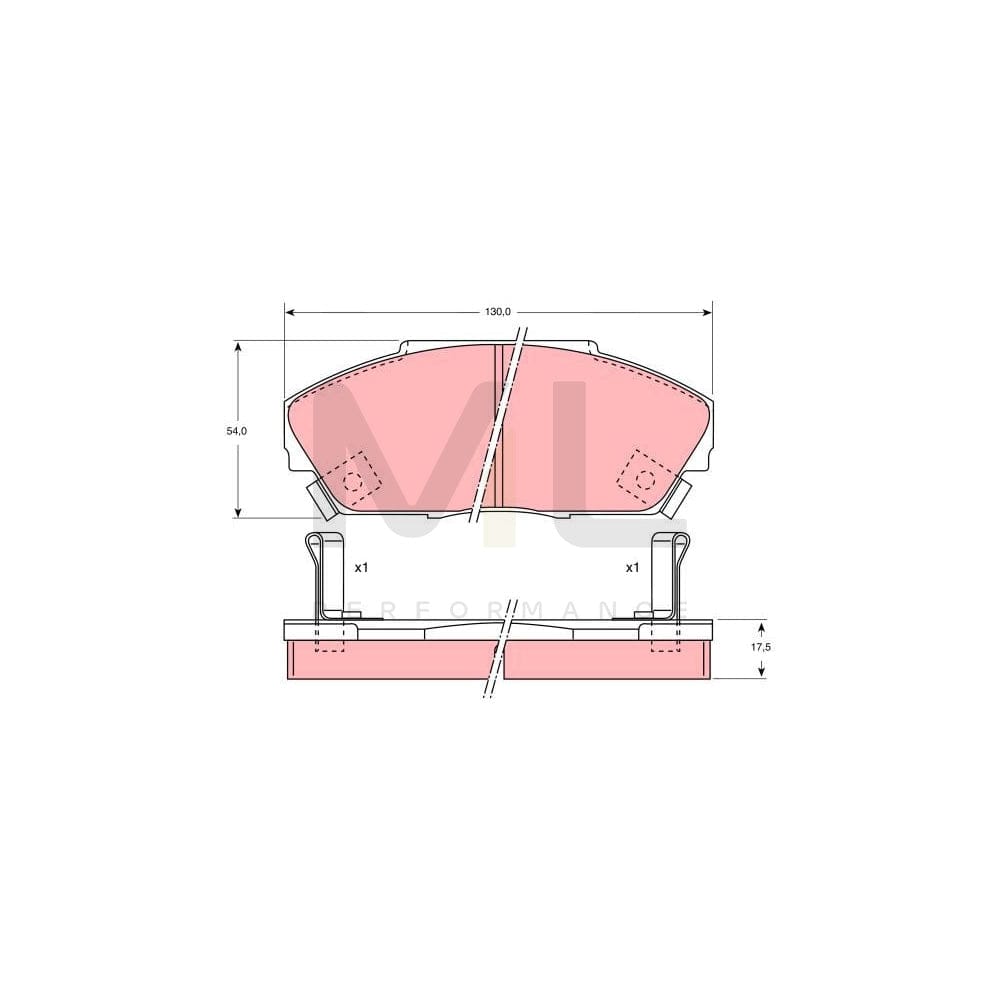 TRW Gdb733 Brake Pad Set With Acoustic Wear Warning