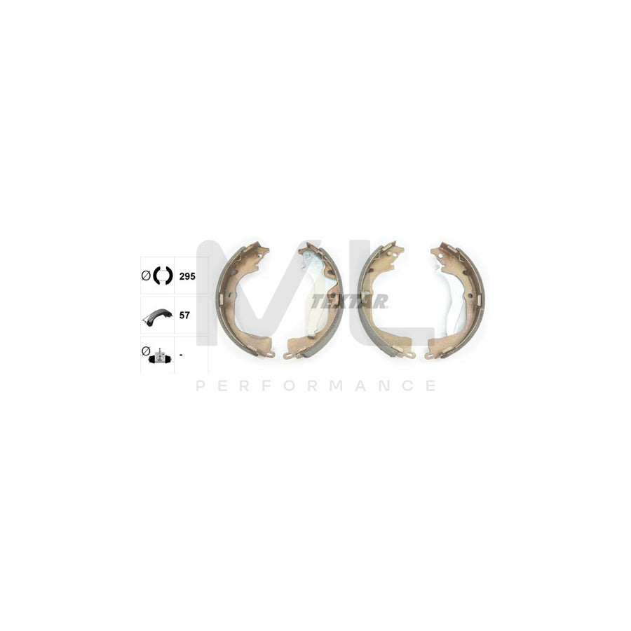 TEXTAR 91078700 Brake Shoe Set for VW AMAROK with handbrake lever