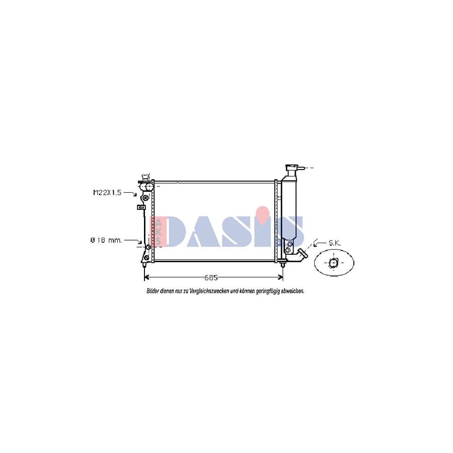 AKS Dasis 060460N Engine Radiator for Citroen Zx