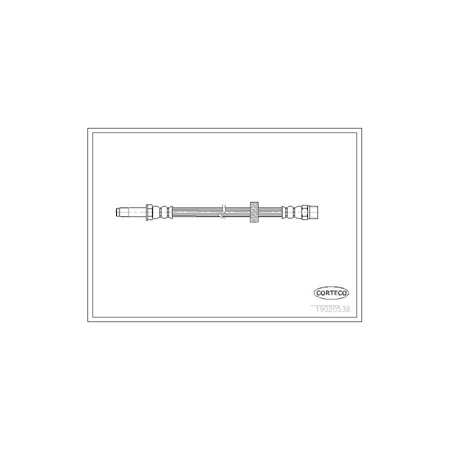 Corteco 19020538 Brake Hose for Seat Toledo I Hatchback (1L)