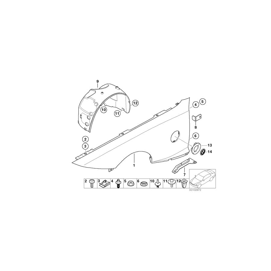 Genuine BMW 51717007296 E85 E86 E52 Expanding Rivet (Inc. Z4)