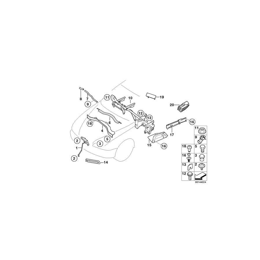 Genuine BMW 51718223345 E65 E67 E66 Cable Covering F Front Left Side Member (Inc. 745LiS, 745Li & 760i)