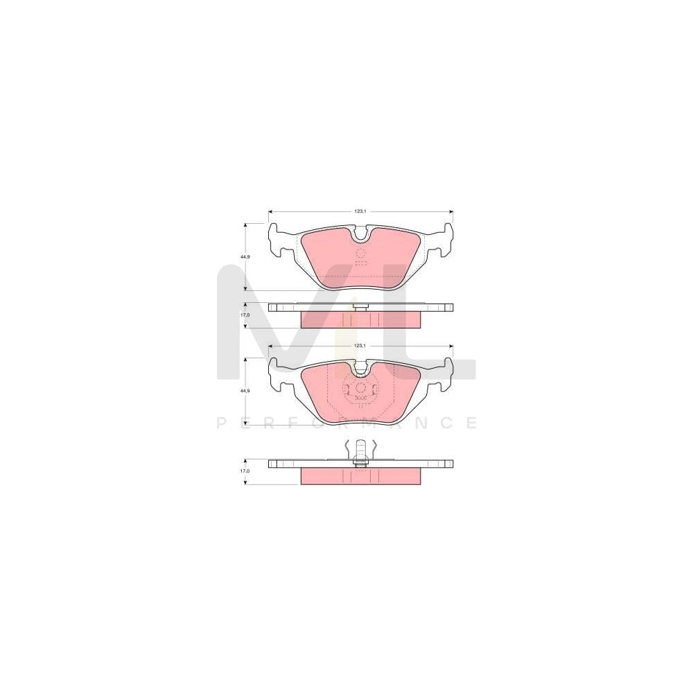 TRW Cotec Gdb1189 Brake Pad Set Prepared For Wear Indicator
