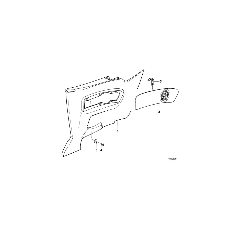 Genuine BMW 51438100631 E30 Center Part Vinyl Left NATUR (Inc. 325i, 320i & 318i)