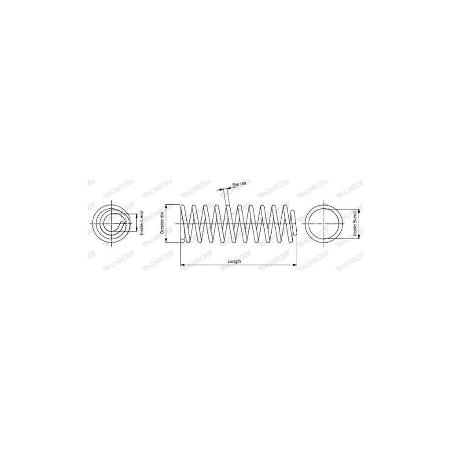 Monroe Sp2677 Coil Spring for Mitsubishi Carisma Saloon (Da2A, Dao)