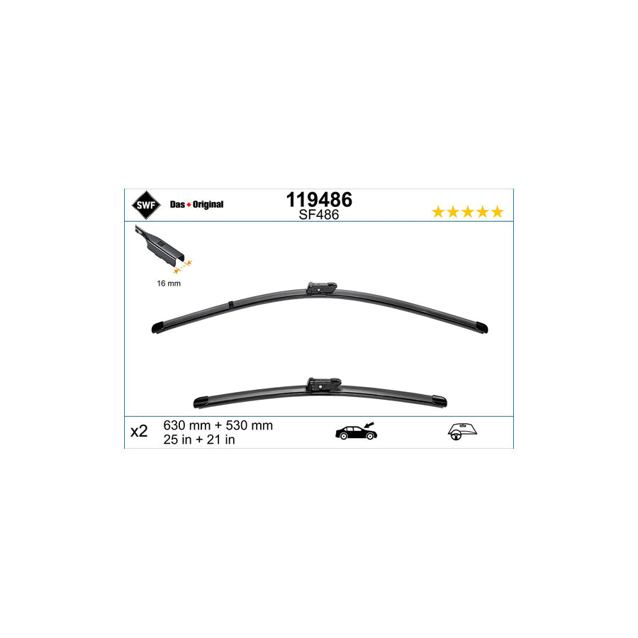 Swf 119486 Wiper Blade For Skoda Kodiaq (Ns7)