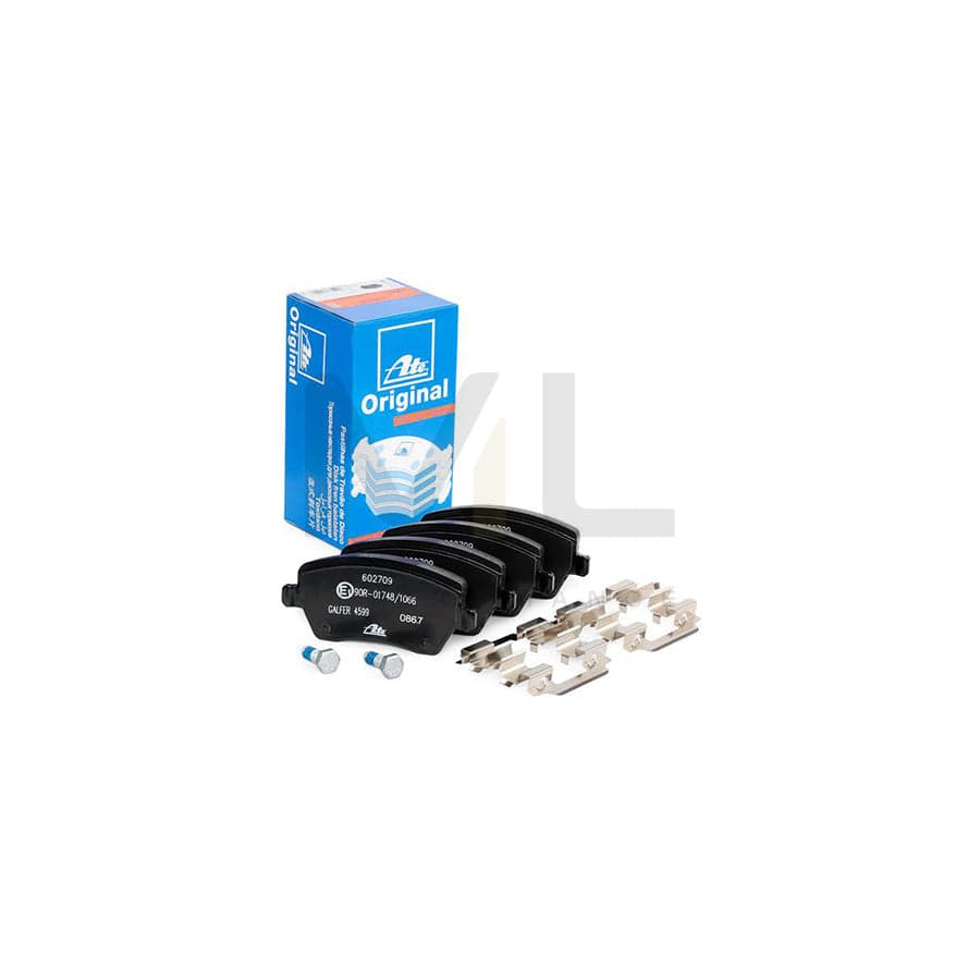 ATE 13.0460-2709.2 Brake pad set excl. wear warning contact, not prepared for wear indicator, with brake caliper screws, with accessories