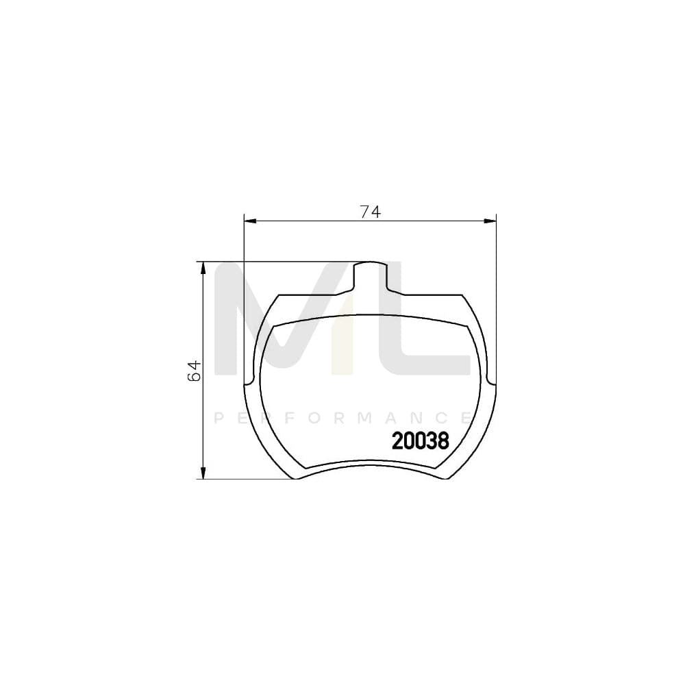 Hella 8DB 355 007-081 Brake Pad Set Not Prepared For Wear Indicator | ML Performance Car Parts
