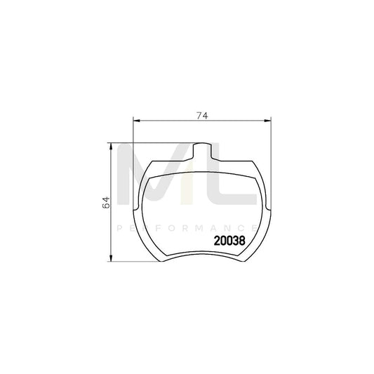 Hella 8DB 355 007-081 Brake Pad Set Not Prepared For Wear Indicator | ML Performance Car Parts
