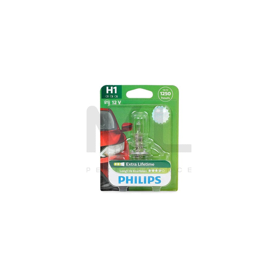 PHILIPS LongLife EcoVision 12258LLECOB1 Bulb, spotlight H1 12V 55W P14,5s Halogen