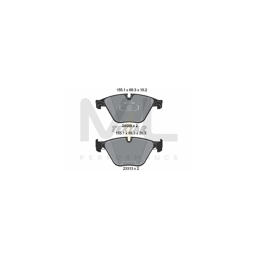 TEXTAR 2468881 Brake pad set epad, prepared for wear indicator