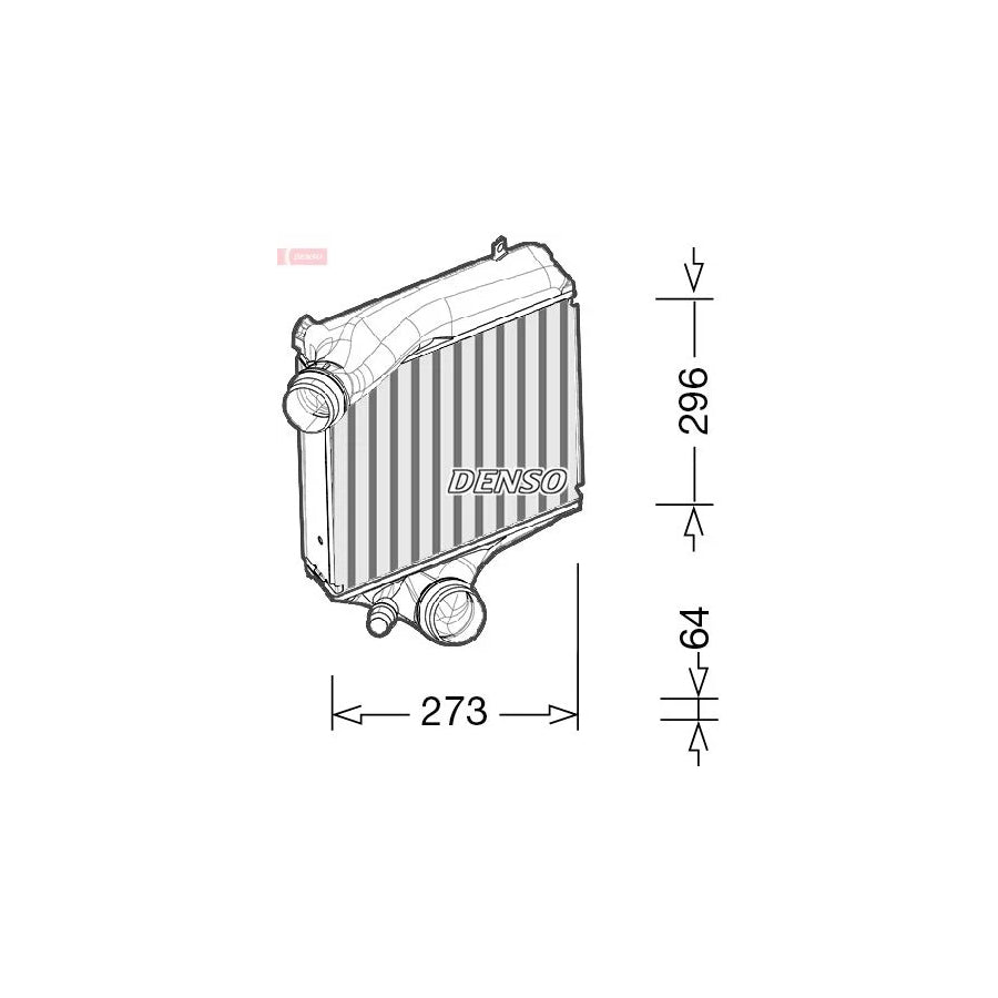 DENSO DIT28023 Intercooler for Porsche Panamera (970)