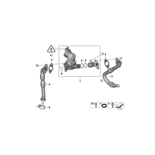 Genuine BMW 11717563244 E60 E61 Egr Line (Inc. 520i)