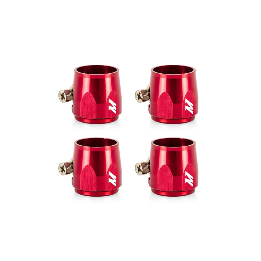 Mishimoto MMHXF-10-4-RD Aluminum -10AN Hex Finishers - Red