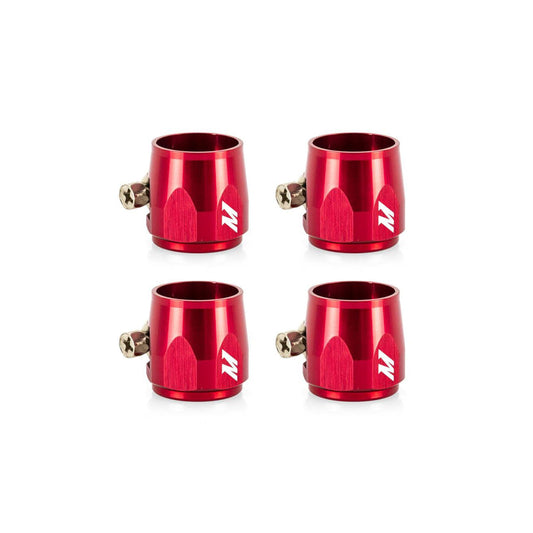 Mishimoto MMHXF-10-4-RD Aluminum -10AN Hex Finishers - Red