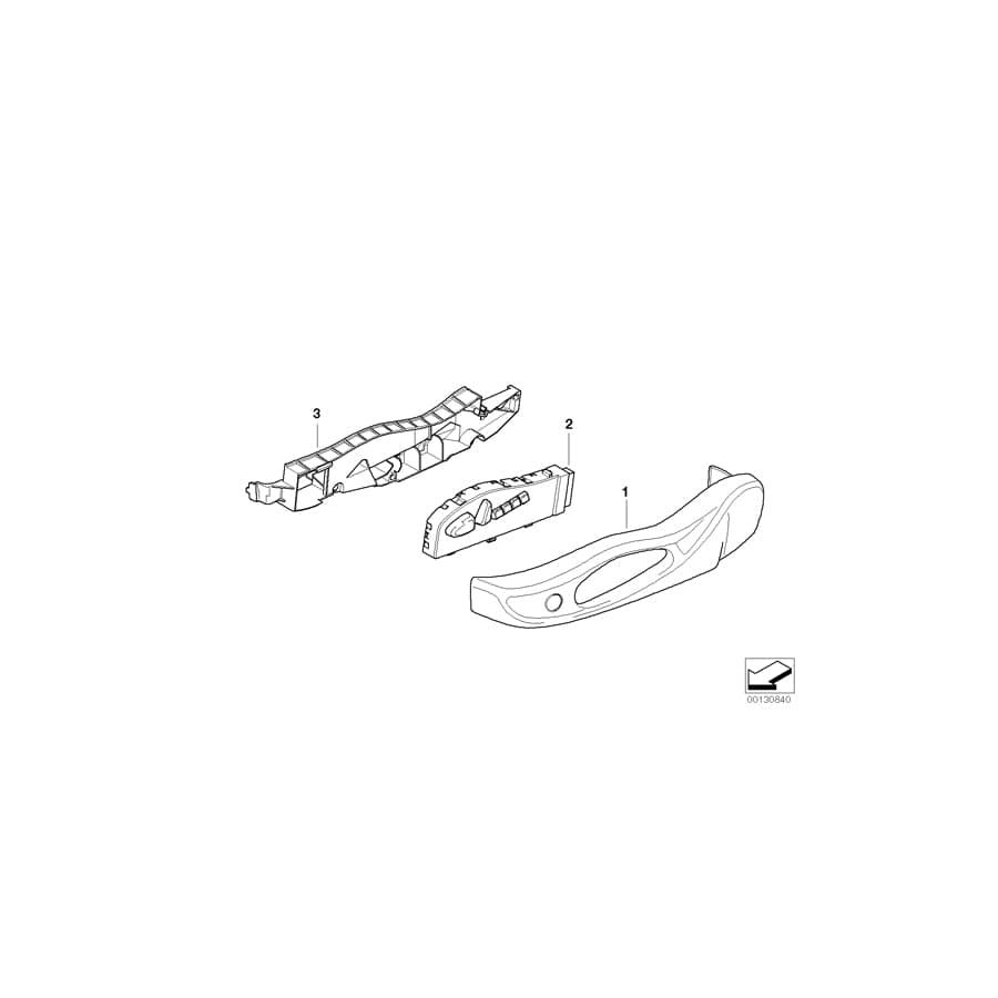 Genuine BMW 52107057707 E63 Trim, Seat Outer Left BASALTGRAU (Inc. 630i, 645Ci & 650i)