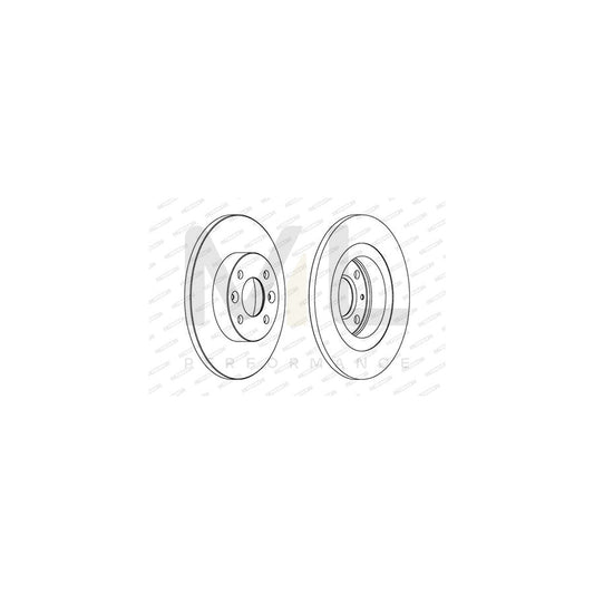 Ferodo Premier Coat+ Disc DDF1502C Brake Disc Solid, Coated, With Bolts/Screws  - Pair