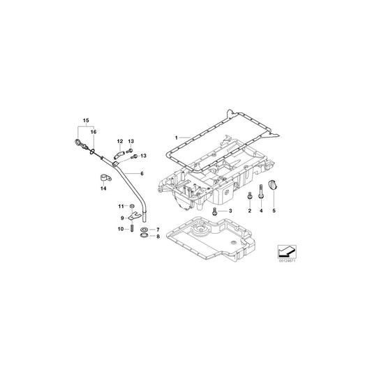 Genuine BMW 11438022663 E52 Bracket, Oil Circuit Pipe (Inc. AlpinaV8)
