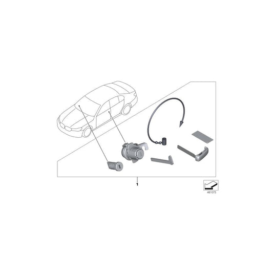Genuine BMW 51217444578 F90 G07 G16 Set Uniform Locking System, Coded LL - DISPLAYKEY (Inc. X7 50iX, 540iX & 840iX)