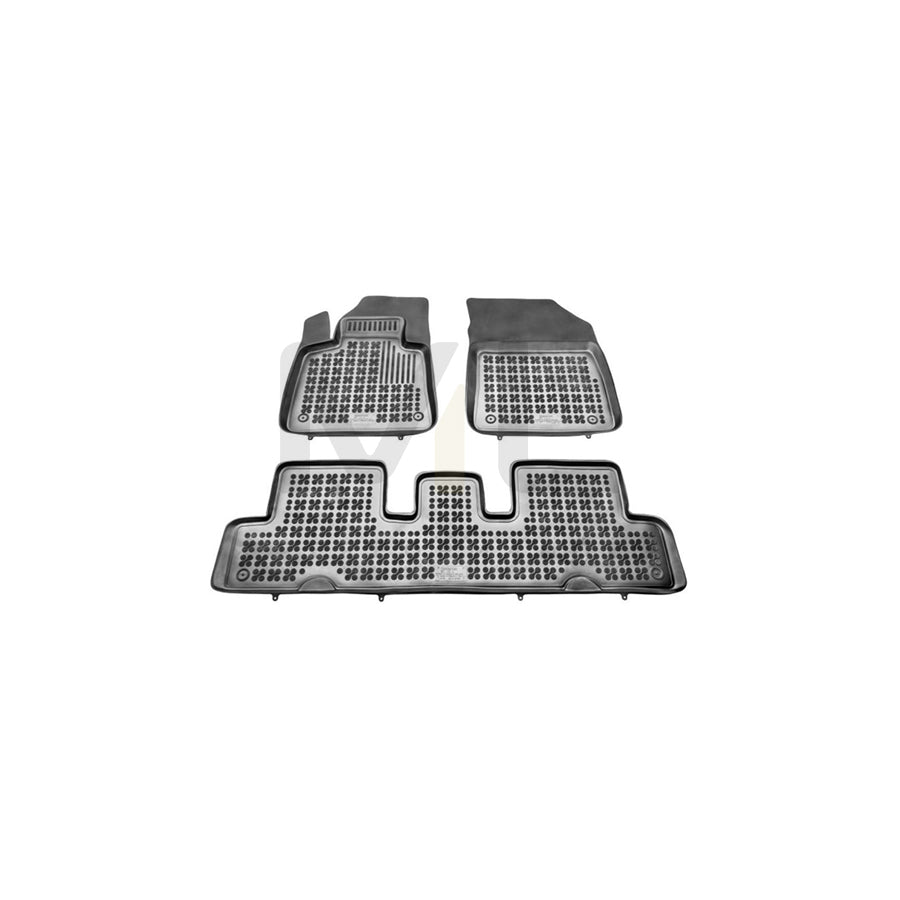 REZAW PLAST 201227 Floor mat set for CITROﾃ起 C4 II Picasso Elastomer, Front and Rear, Black