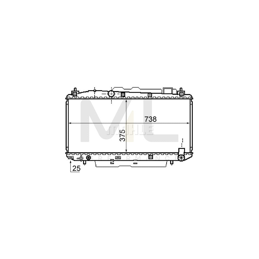 MAHLE ORIGINAL CR 1166 000S Engine radiator for TOYOTA RAV4 II Off-Road (XA20) Brazed cooling fins, Manual Transmission | ML Performance Car Parts