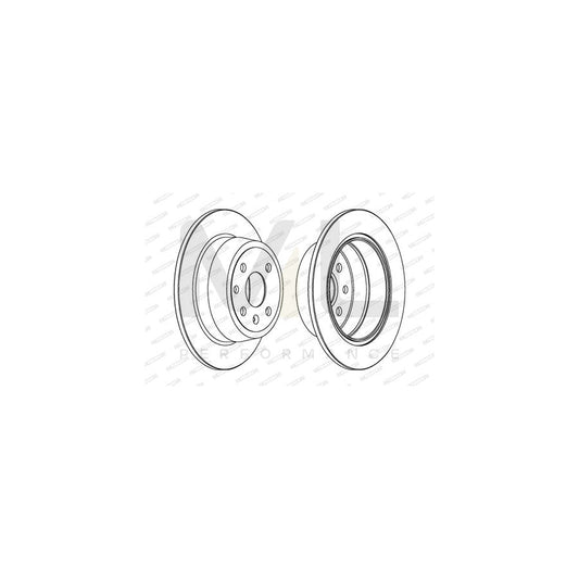 Ferodo Premier DDF331C Brake Disc Solid, Coated, With Bolts/Screws  - Pair