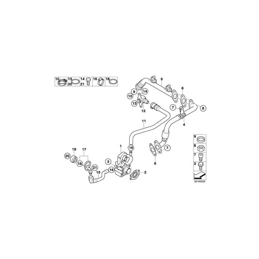 Genuine BMW 11717557848 F10 E60 E91 Gasket (Inc. 523i, 330xi & 528i)