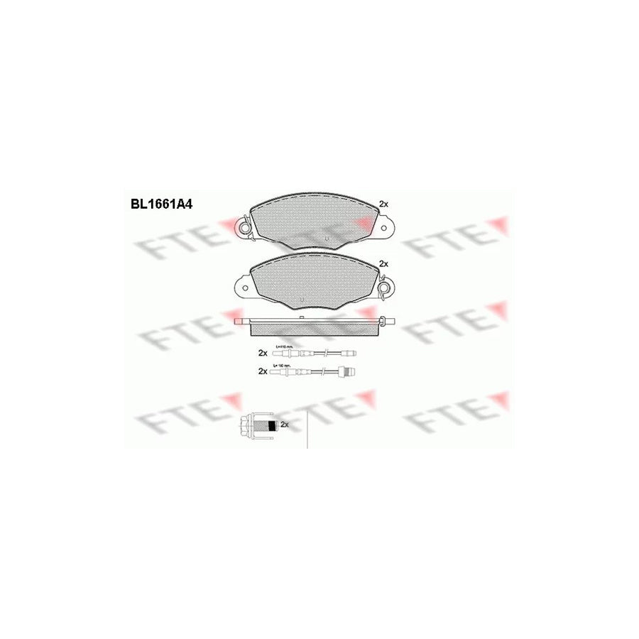 FTE Bl1661A4 Brake Pad Set
