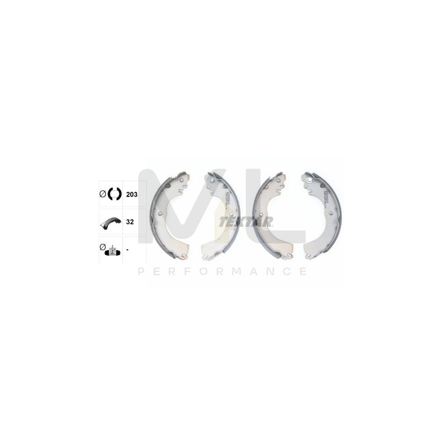 TEXTAR 91078800 Brake Shoe Set without handbrake lever
