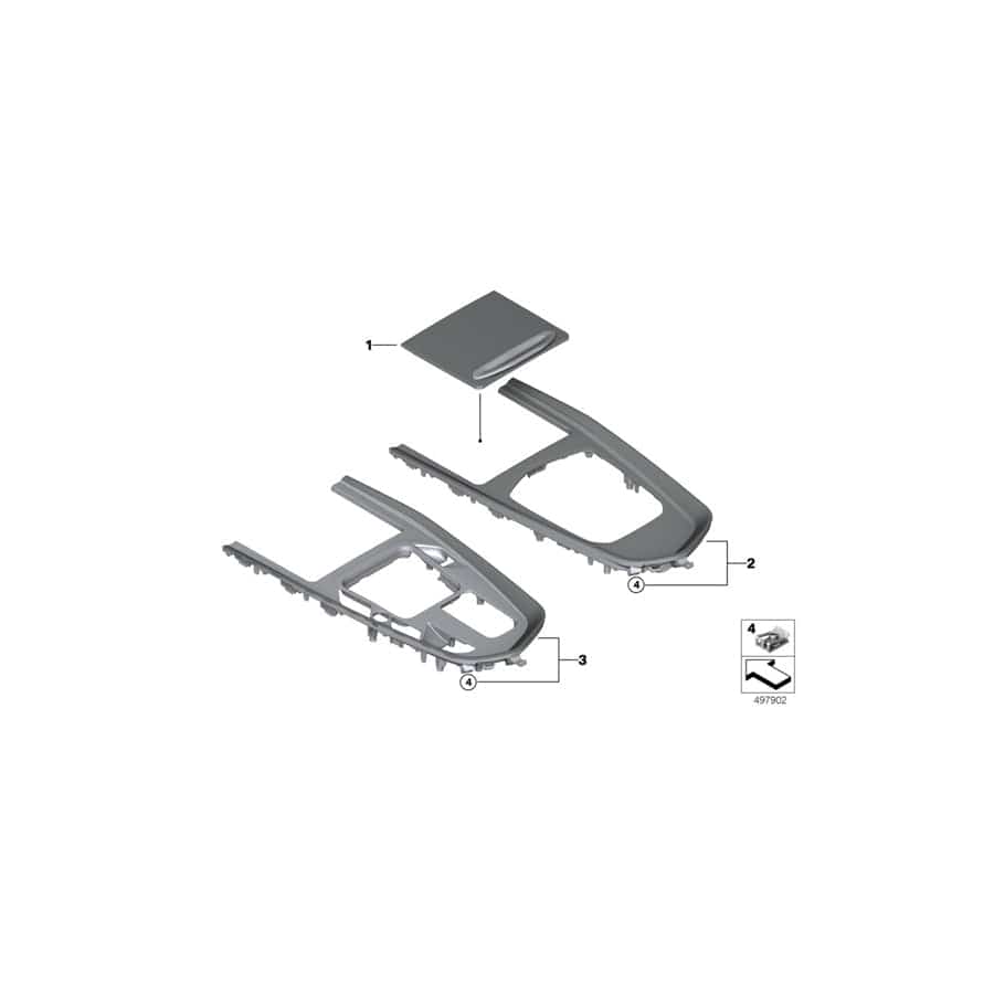 Genuine BMW 51168076115 G29 Storage Compartment Trim, Alu Tetragon (Inc. Z4)